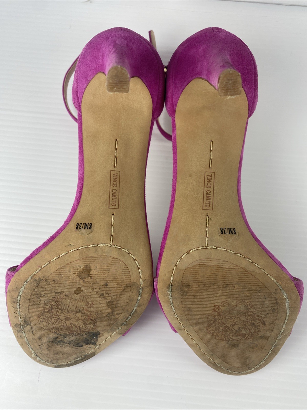 Vince Camuto Suede Court Sandal Fuchsia Pink Size 8