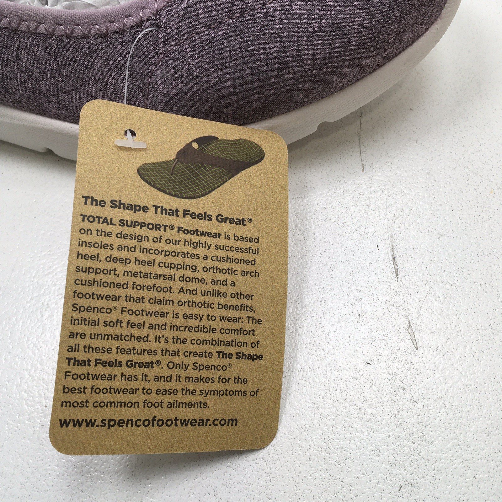 Spenco Women’s Jersey Elderberry Daily Stretch Flat, Size 7.5B, NIB