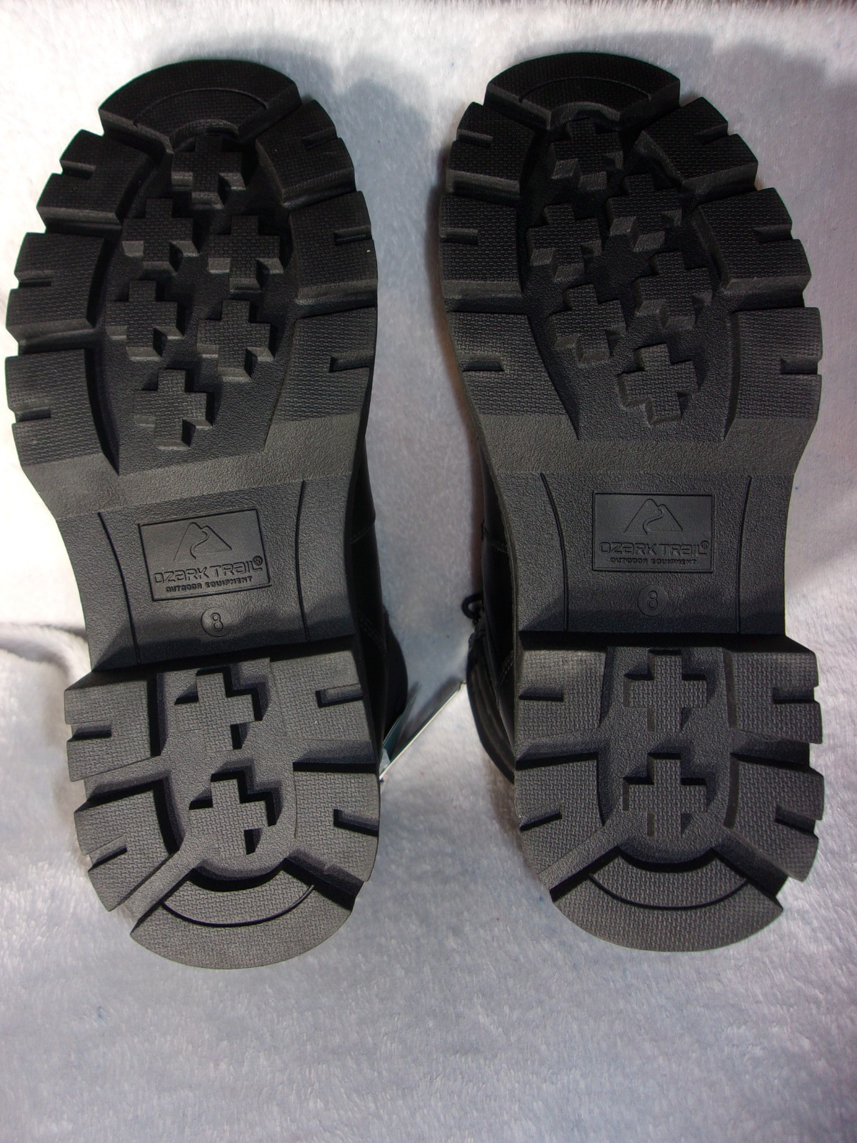 Womens Ozark Trail Lace Up Combat Style SnowBoots 8M Black Waterproof New w/Tags