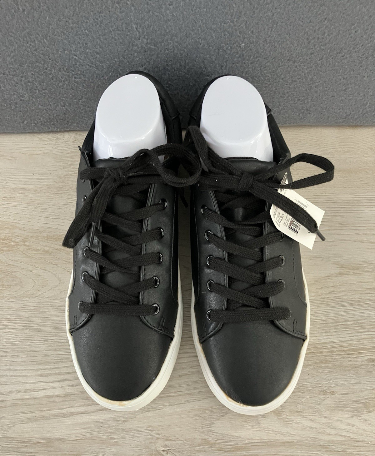 SM Womens 10 Black Casual Lace Up Platform Sneakers «Darcey» Model NWT READ