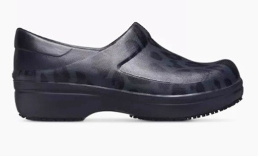 CROCS at Work Neria Pro II Women’s Comfort Leopard Nurse Chef Clog Black NWT 10