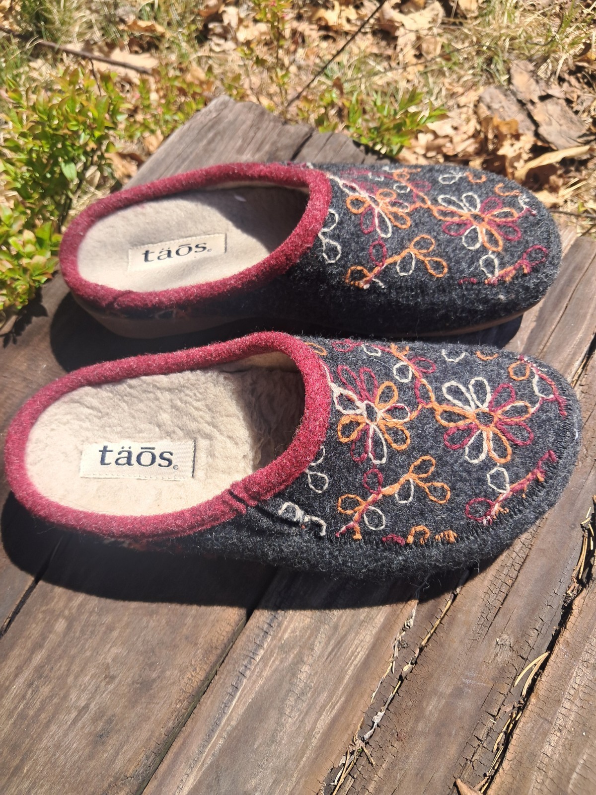 Taos Woolflower Clog Charcoal Women’s 38 US size 7 1/2