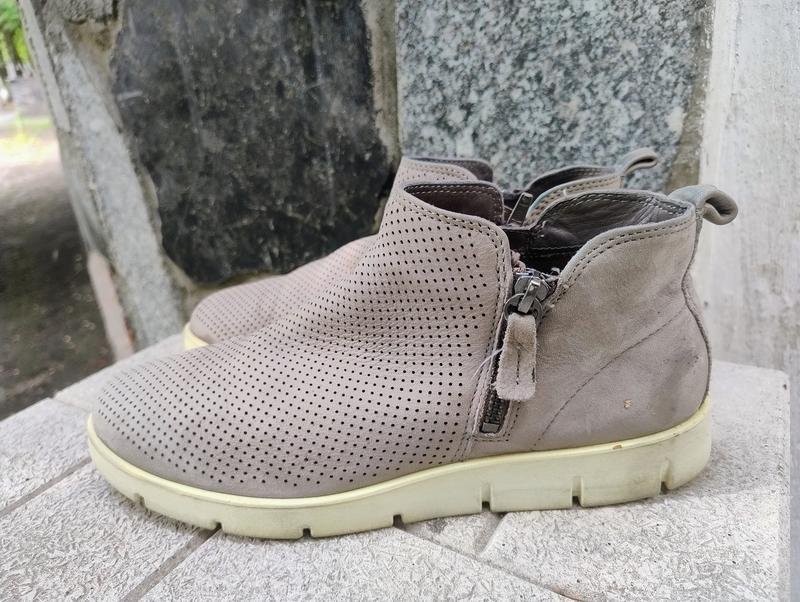 Women Ecco boots grey leather 40 #3PZK