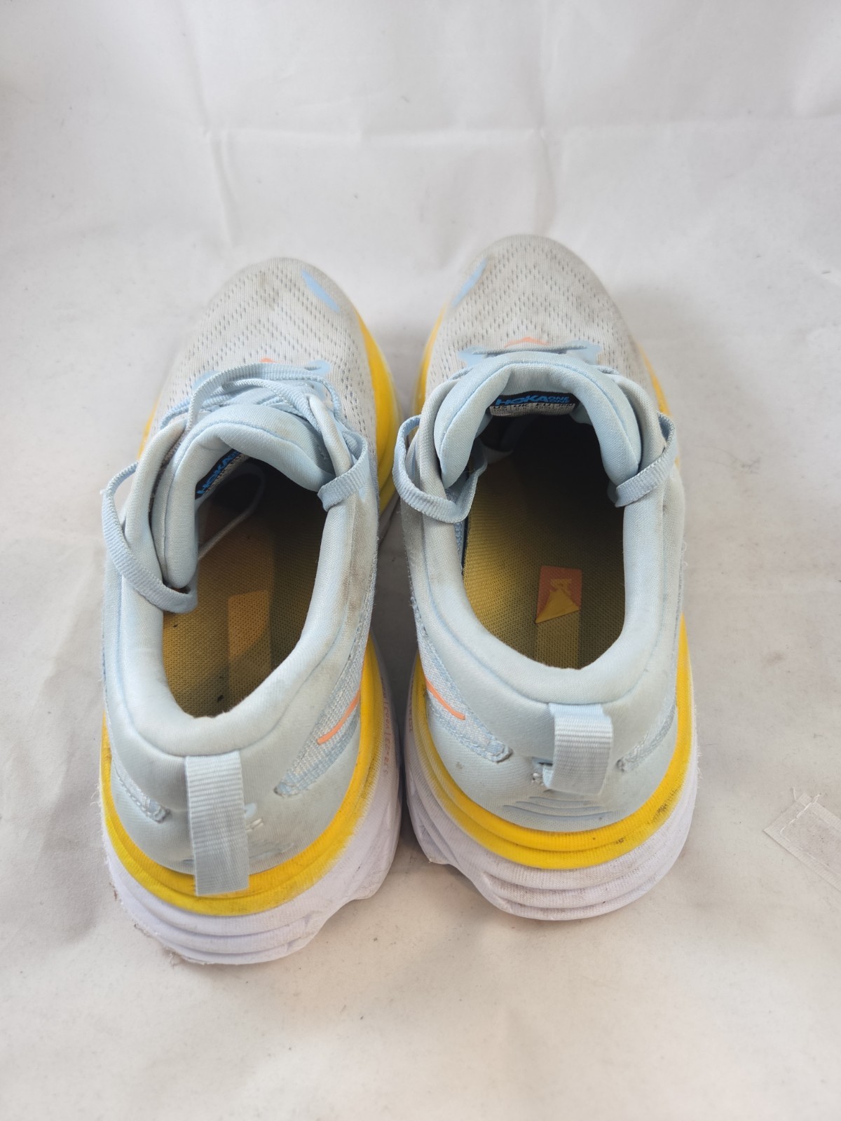 Hoka One One Bondi 8 Summer Song Blue Yellow Sneakers Women’s Size 10 B