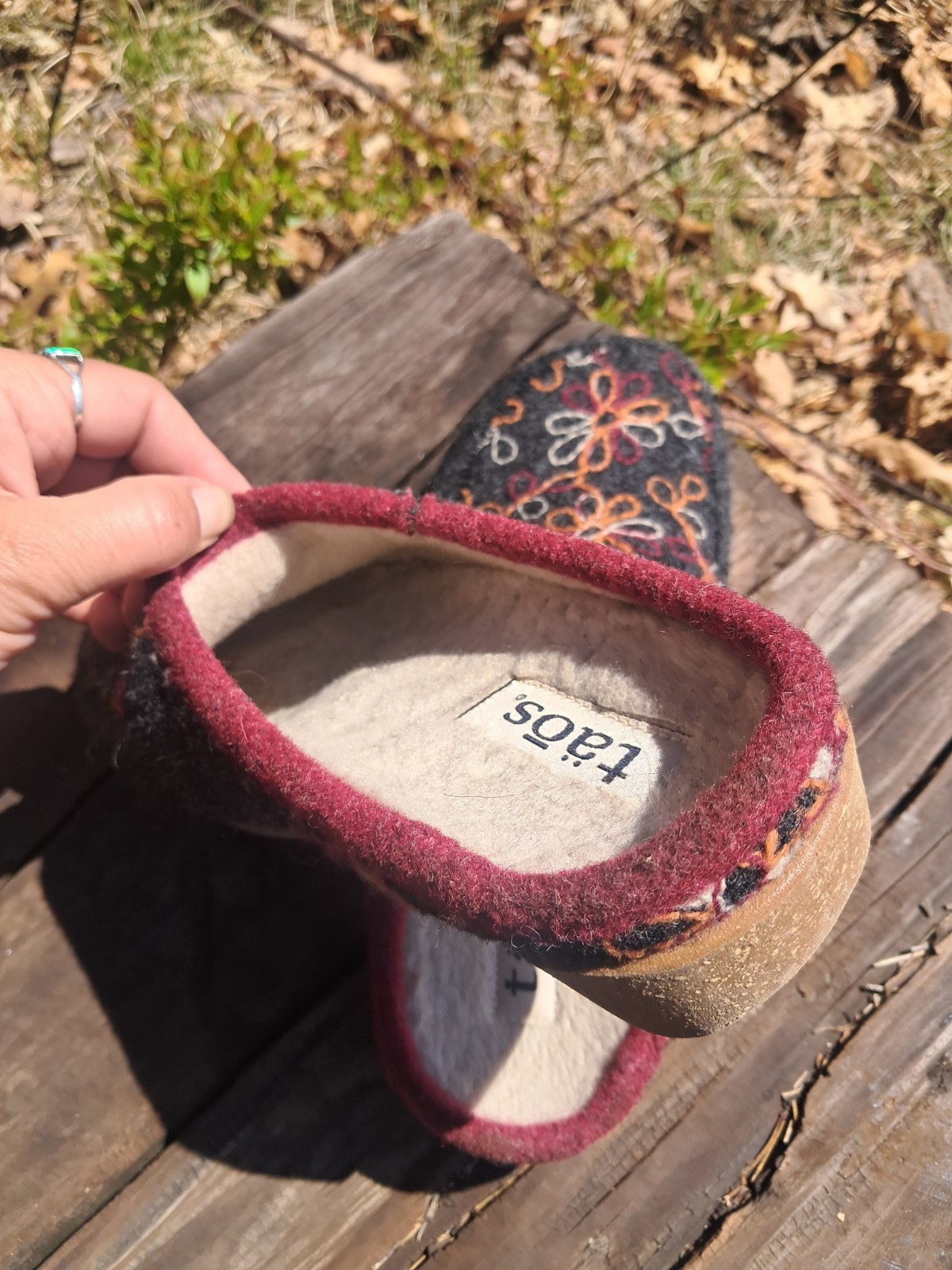 Taos Woolflower Clog Charcoal Women’s 38 US size 7 1/2