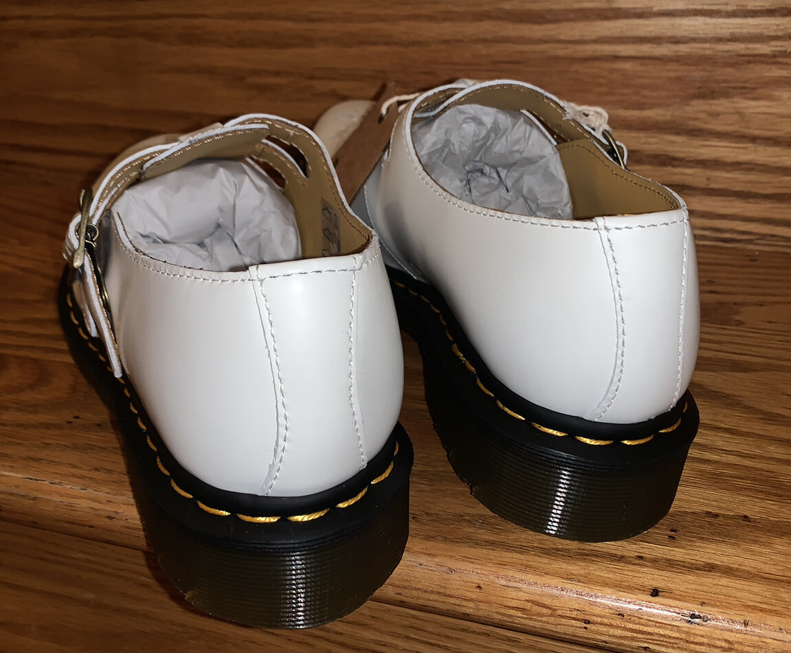 Dr Martens 8065 Mary Jane Leather Shoes Women’s US 10 White NEW $130