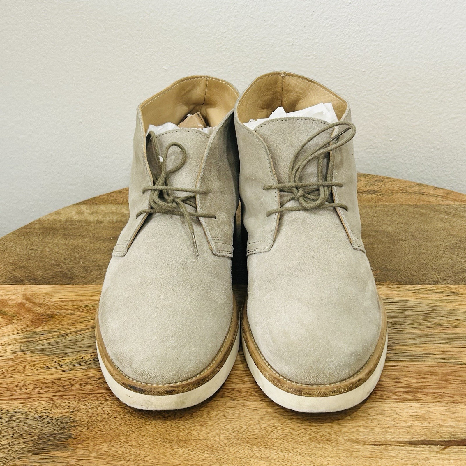 Woman by Common Projects Light Gray Suede Leather Chukka boots Size 38 US 8
