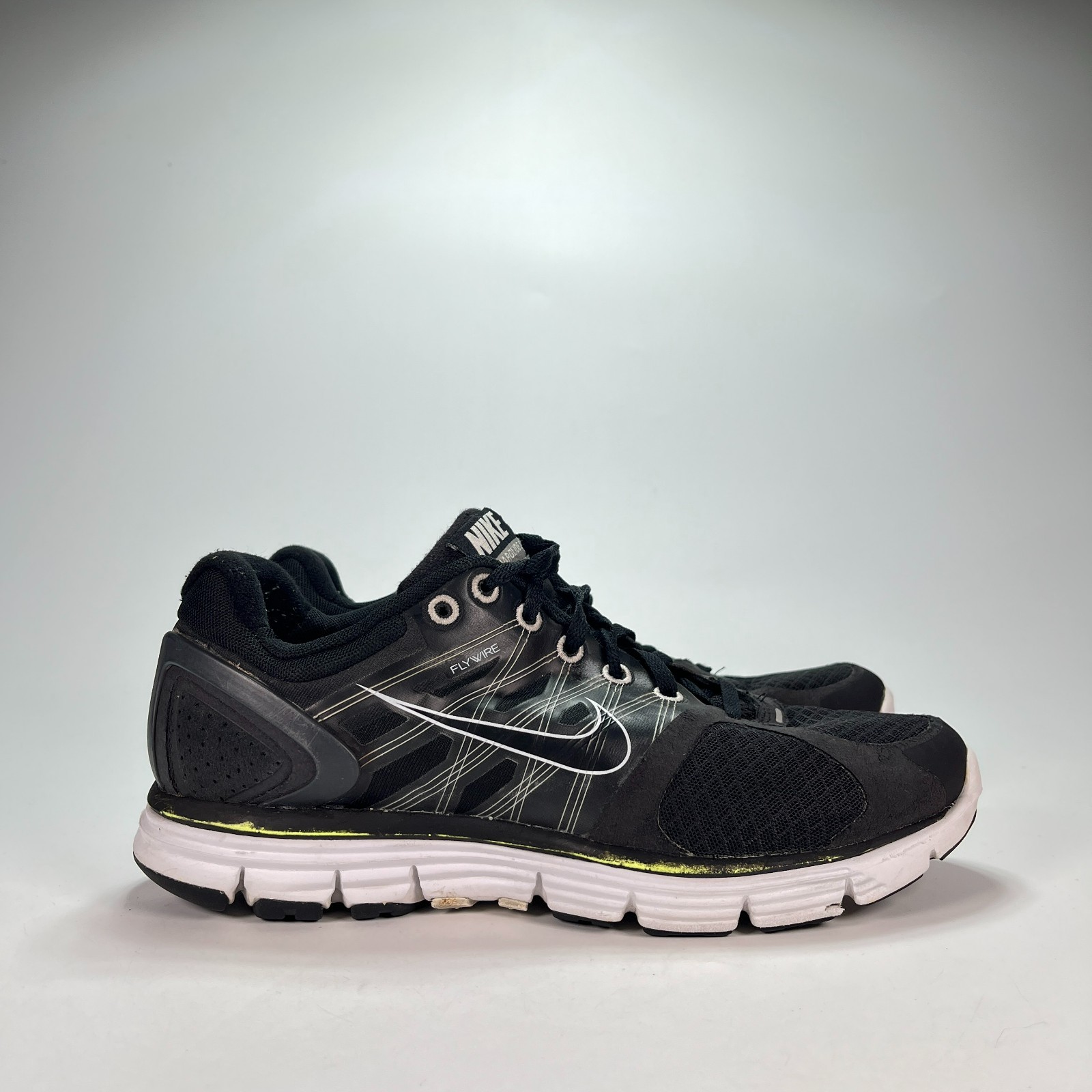 Nike Lunarglide 2 Flywire Black White Running Shoes 407647-031 Womens Size 9.5