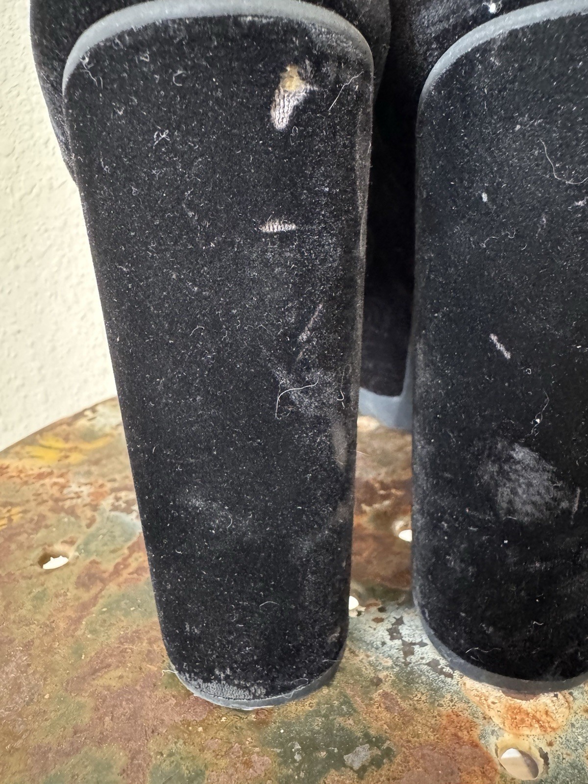 Killstar Mormaer Black Chunky Platform Velvet Boots size 11