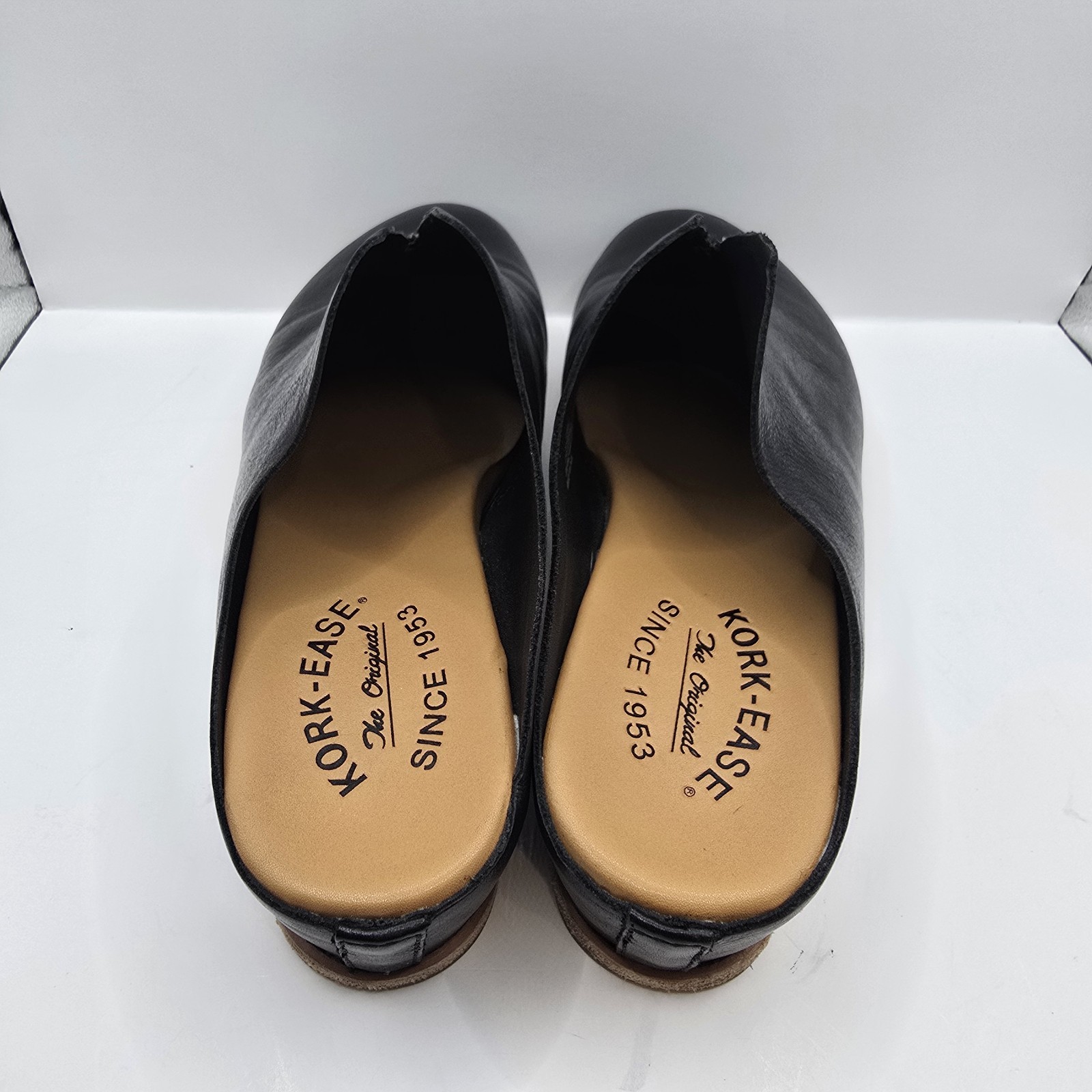 Kork-Ease Womens Para Black Leather Slip-On Casual Clog Shoes Size 8 M $185 EUC