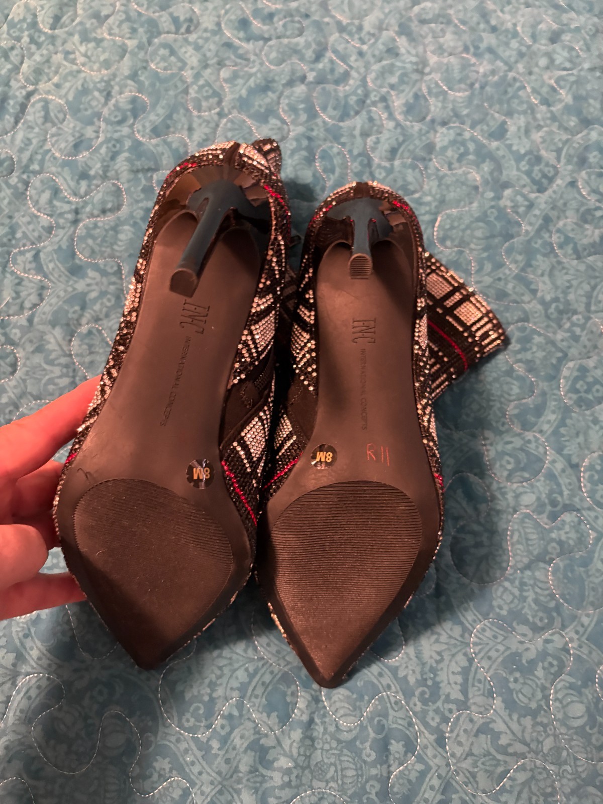 INC Chrystal Embellished Sparkly Booties Size 8. NWOB