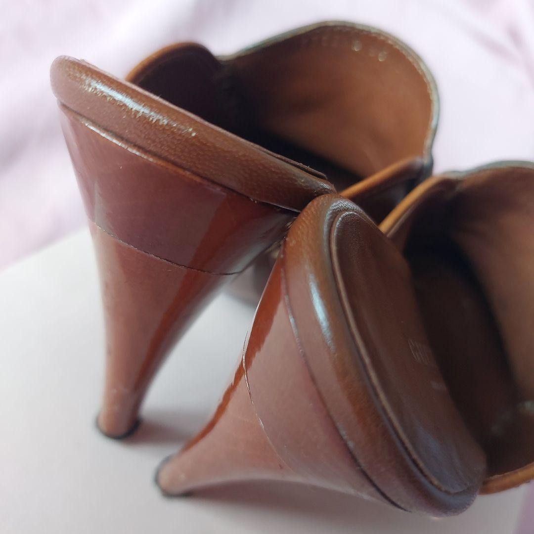 Auth GUCCI Studded Sabot Mules Bamboo Bit Wood Platform Heels Vintage IT35.5 US5