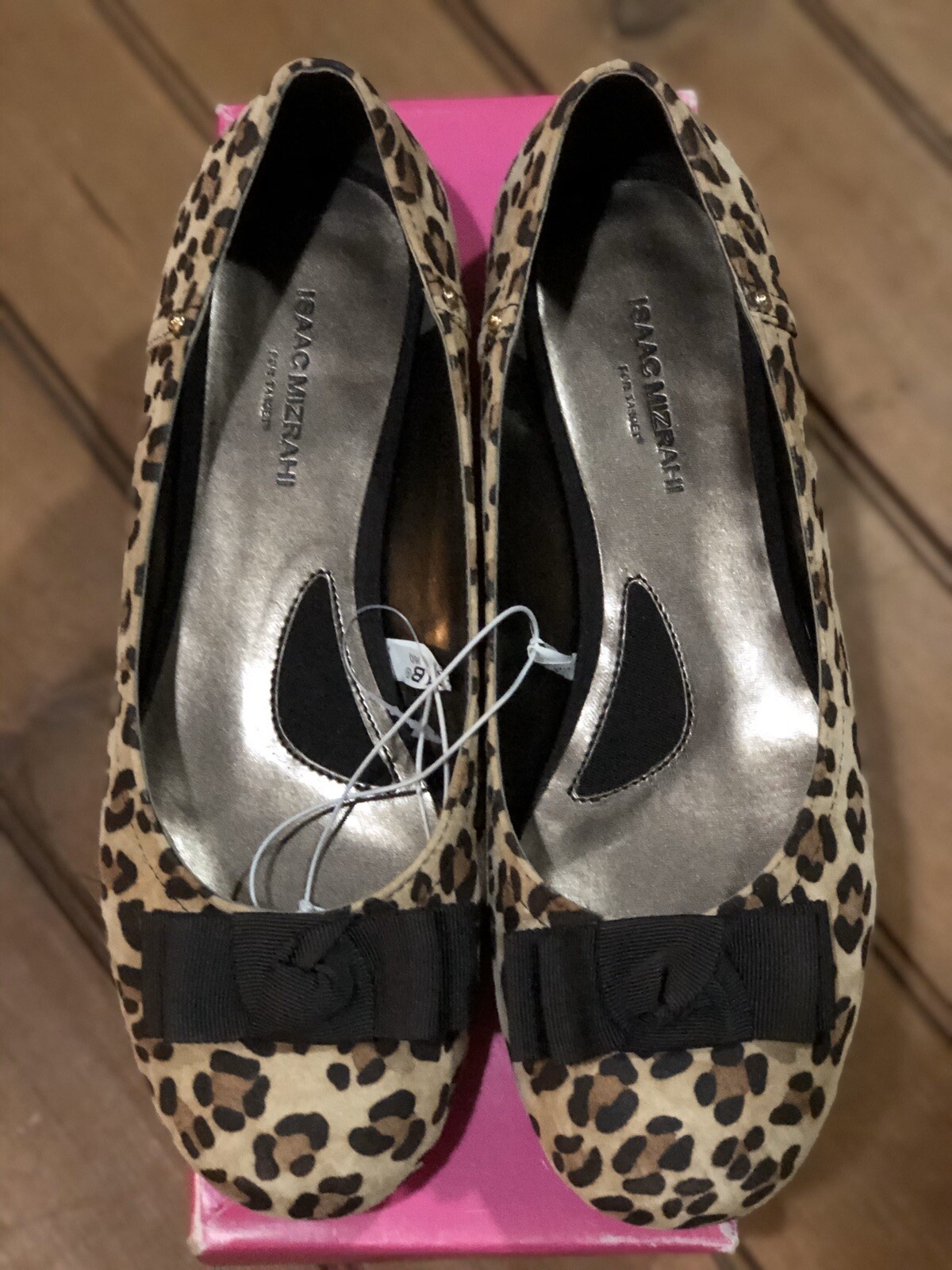 NIB ISAAC MIZRAHI for Target Cheetah Print Bow Accent Ballet Flats Valentina 8