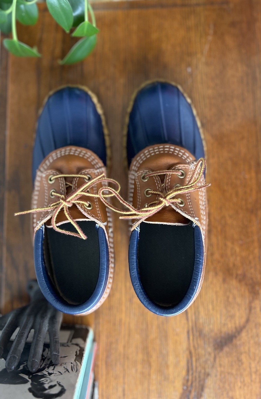 VTG 70s LL Bean Boot OG Womens Maine Hunting Shoe Gumshoe Duck Boots Low Size 9