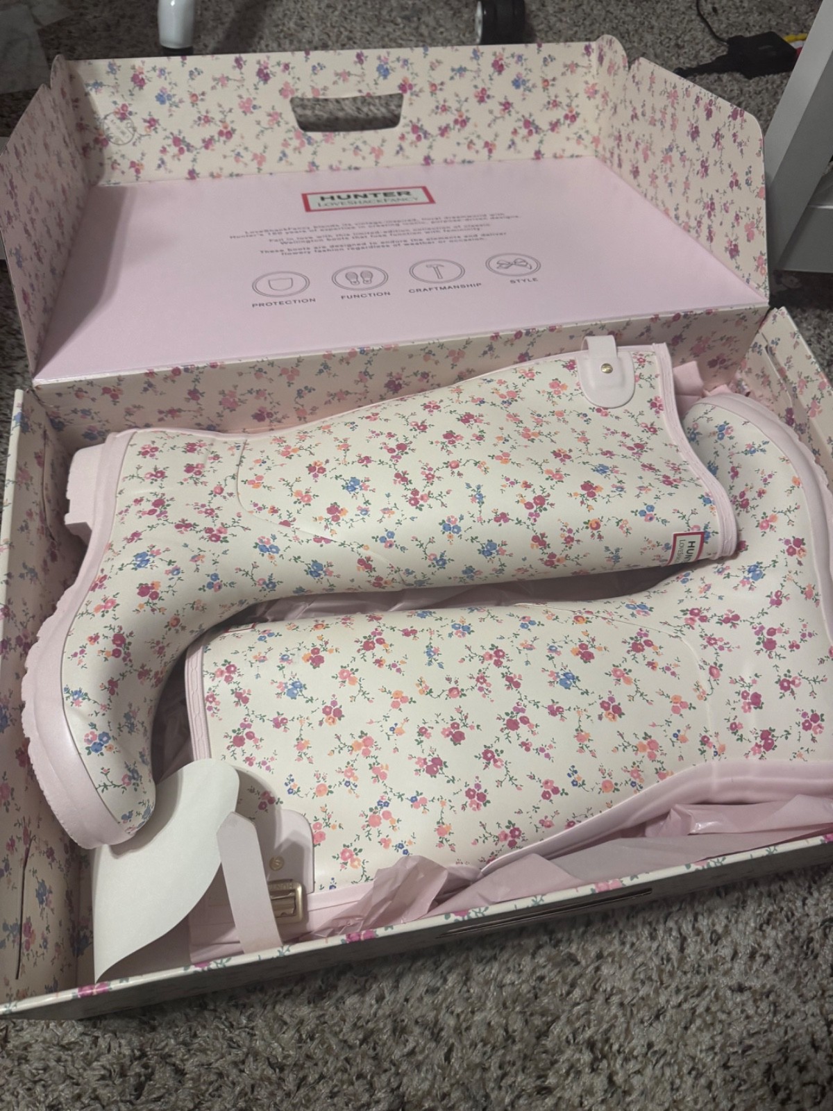 love shack fancy hunter boots