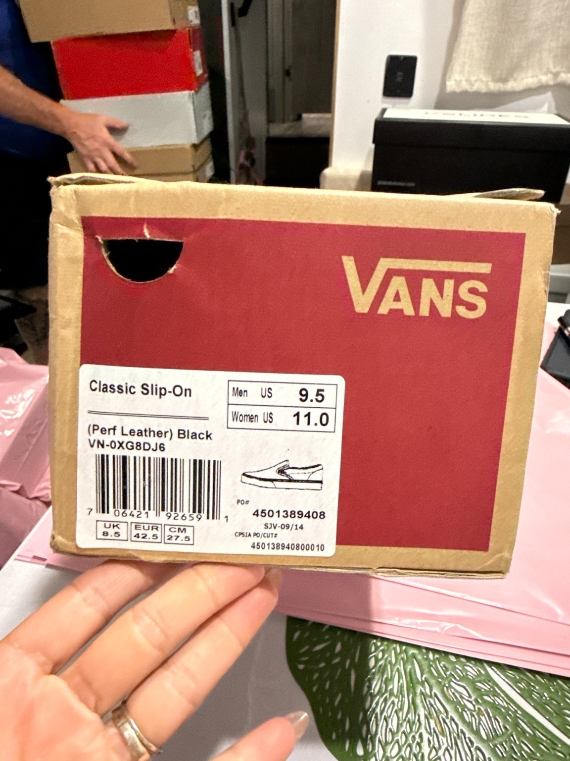 Vans Classic Slip-On Women’s Size 11 Canvas Checkerboard Casual Shoes S029
