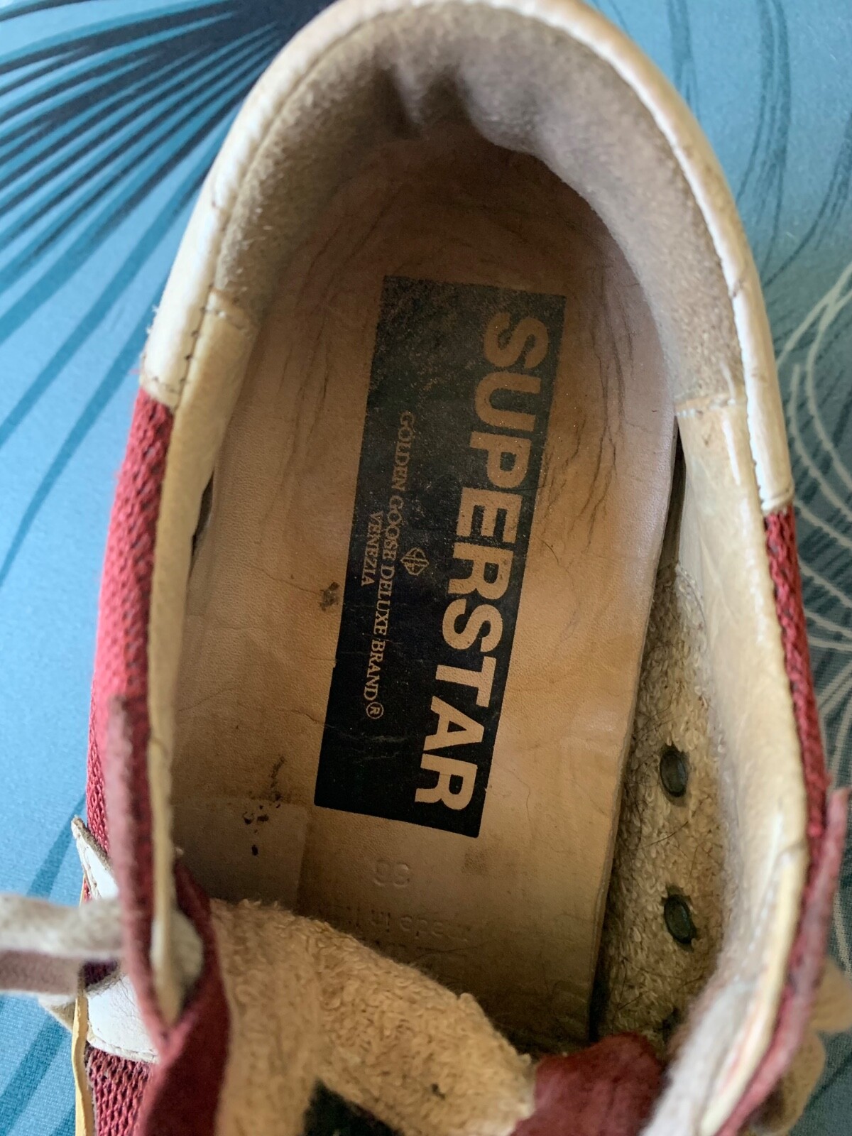 Golden Goose Superstar Red White SNEAKERS GYM SHOES women’s sz 36 5.5 6 WORN