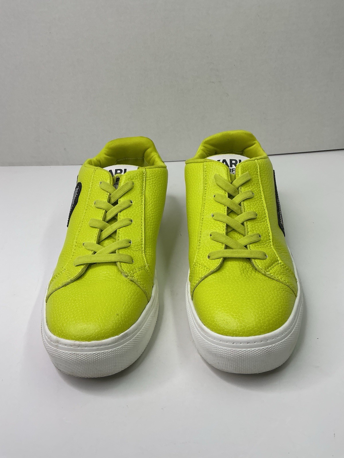 Karl Lagerfeld Paris Leather Slip-On Sneakers, Size 8.5