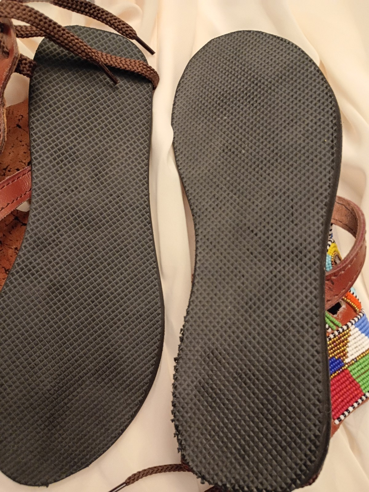 Handmade Beaded Tribal Leather Sandals