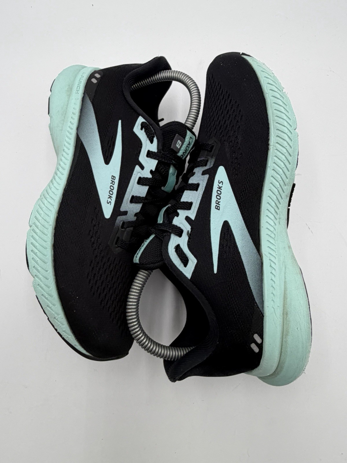 Brooks Launch GTS 9 Women’s Size 7 Black Mint Running Shoes Sneakers