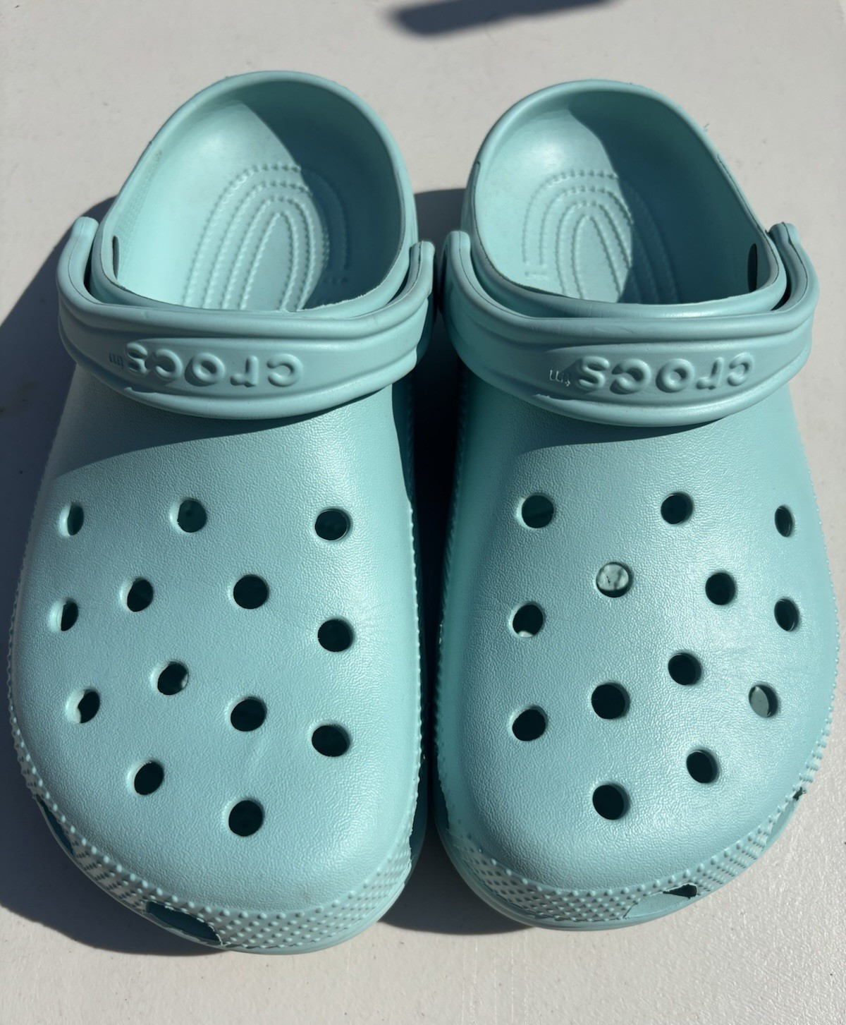 Crocs Classic Clog Unisex US W10 M8 Blue Slip-On Closed Toe Flat Casual Shoes