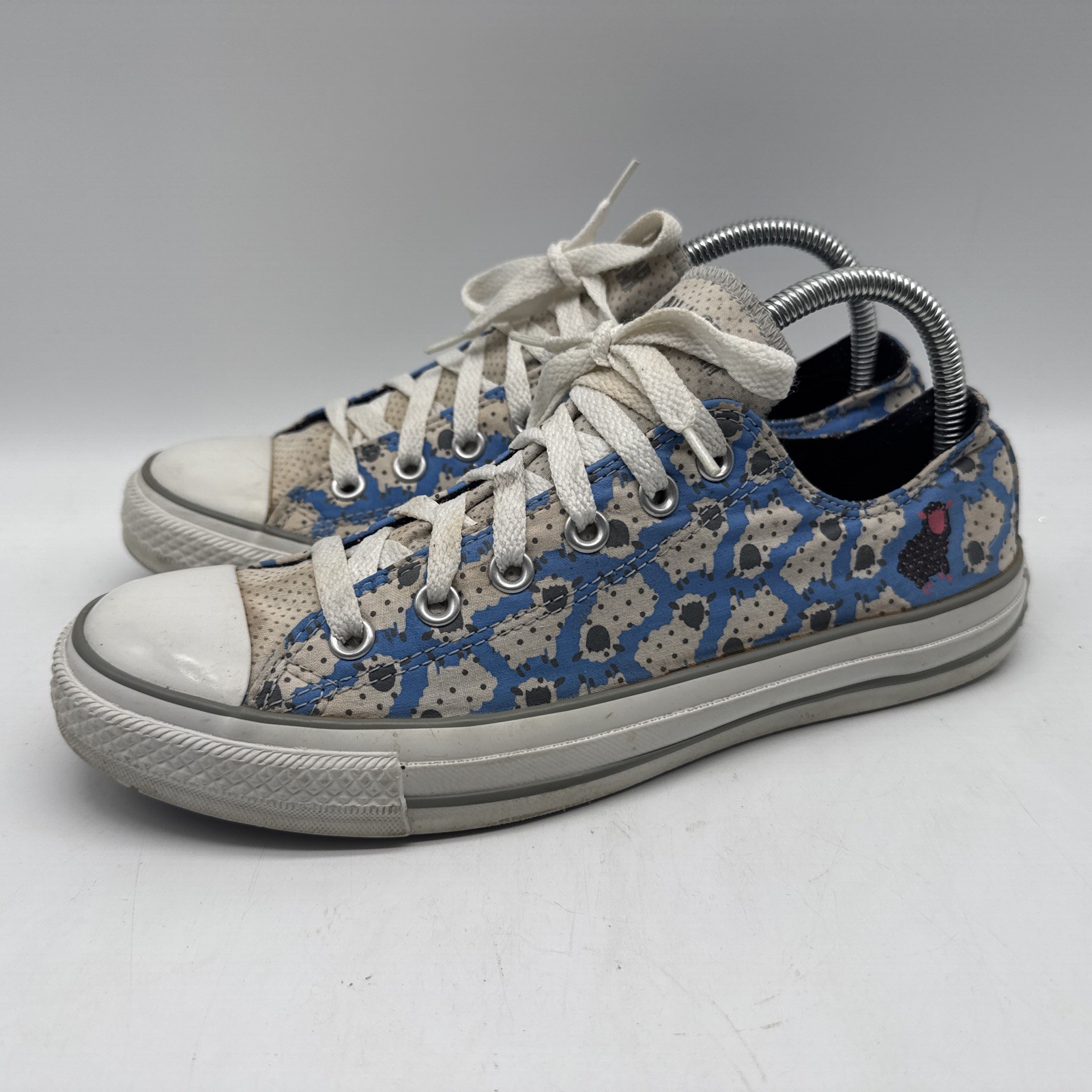 Converse All Star Sheep Print Low Top Sneakers Blue/White Women’s 10 Men’s 8