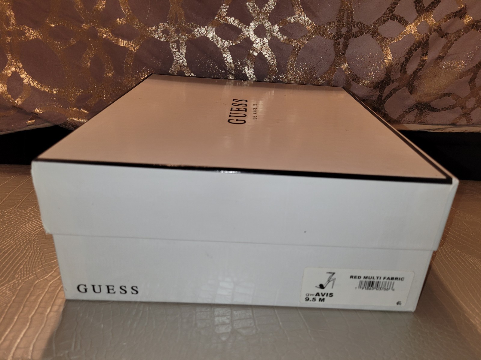 Guess Gwavis Red Suede Feather Pom Pom Stilleto Heels 9.5M