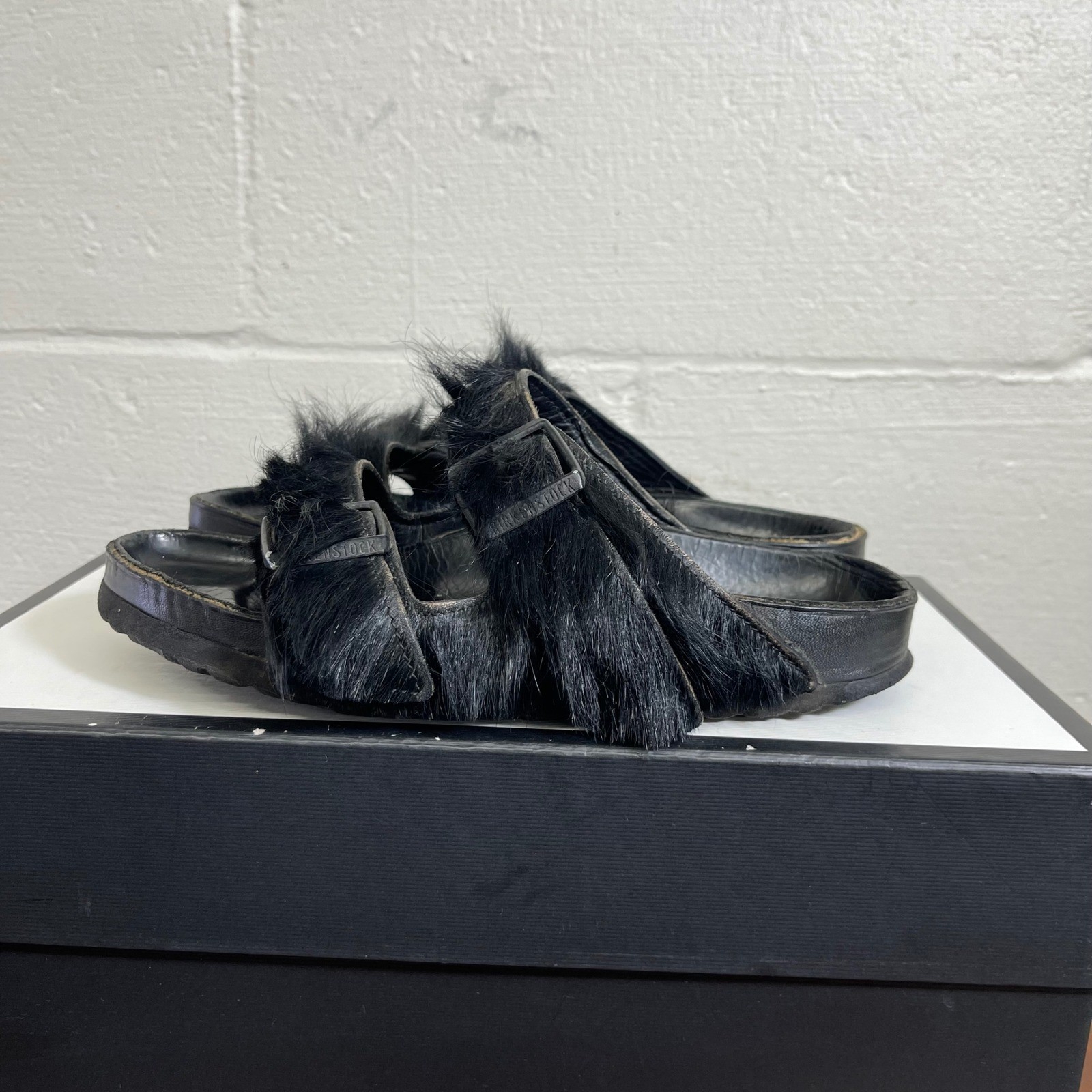 Rick Owens x Birkenstock Arizona Calf Hair Sandals Women’s 38 EU/7 US Narrow