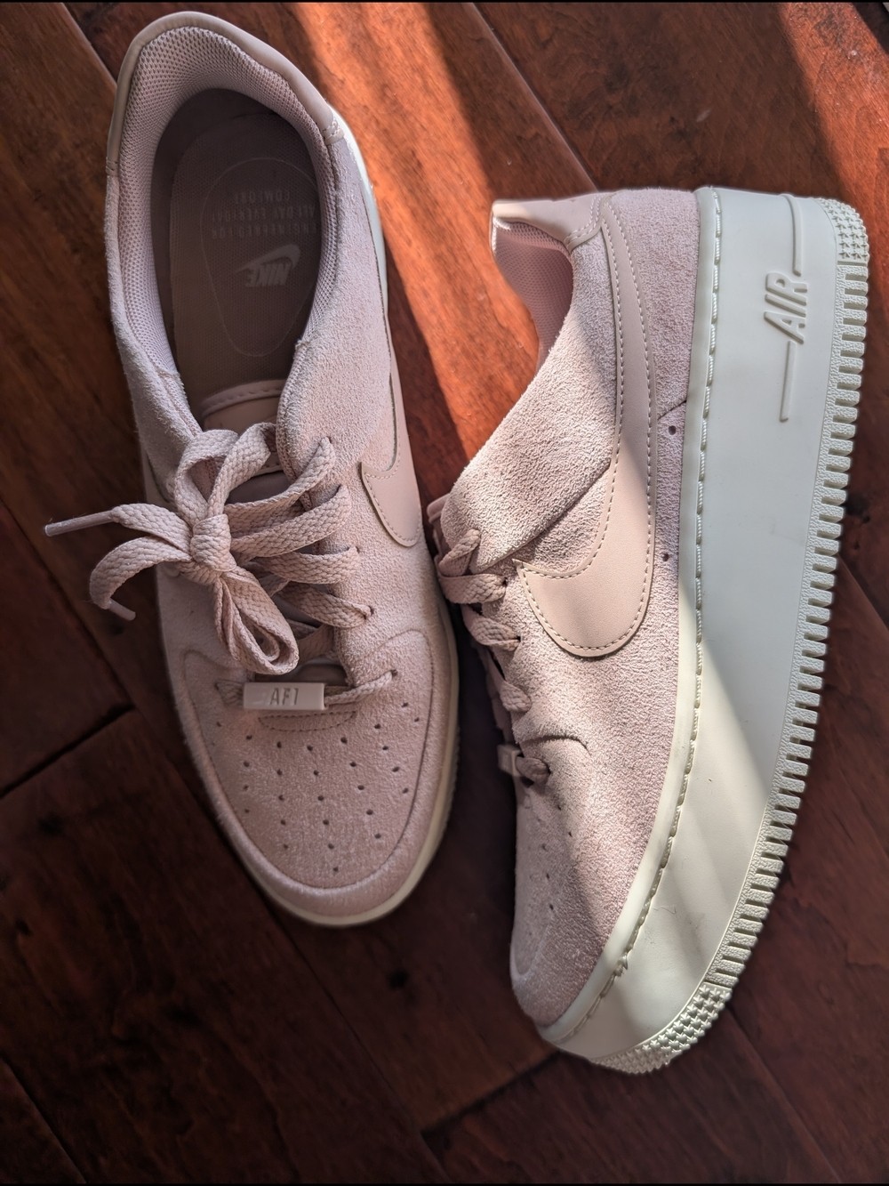 Nike Air Force 1 Suede Sneakers – Sage Low (Blush Particle Beige)