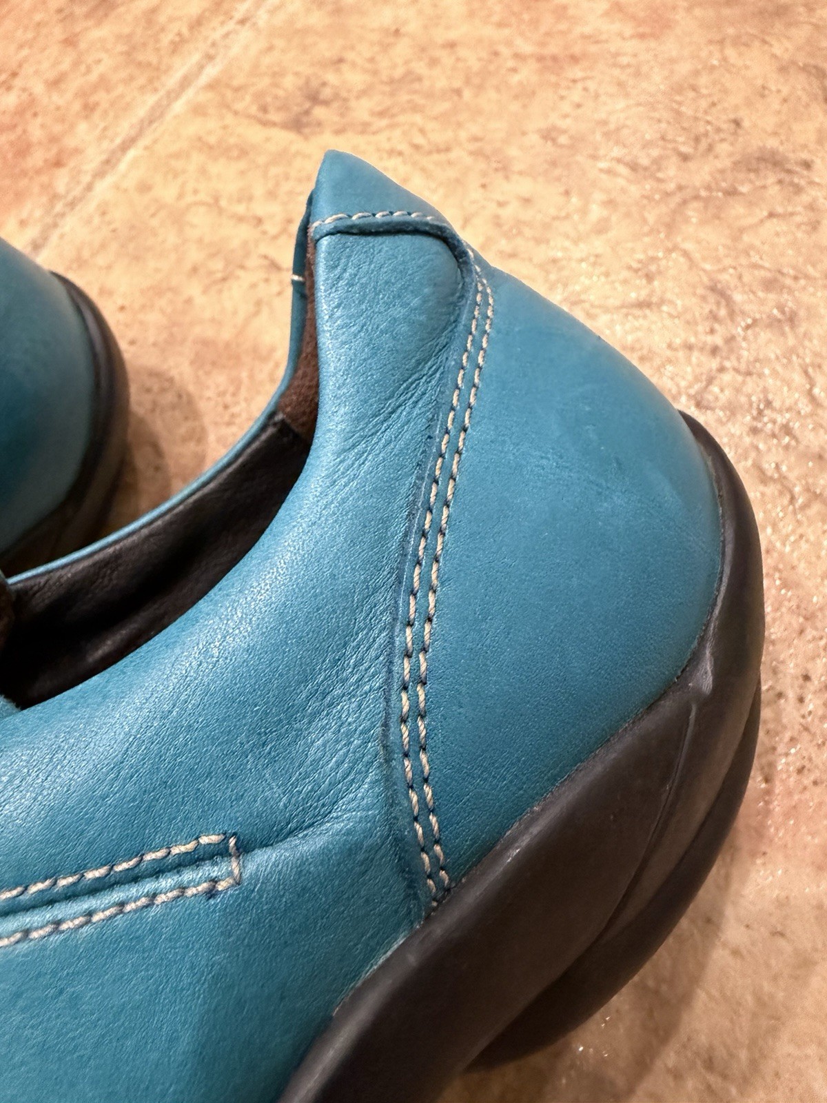 Wolky Rosa Leather Lace Comfort Oxfords Peacock Teal blue Women’s 42/size 11 EUC