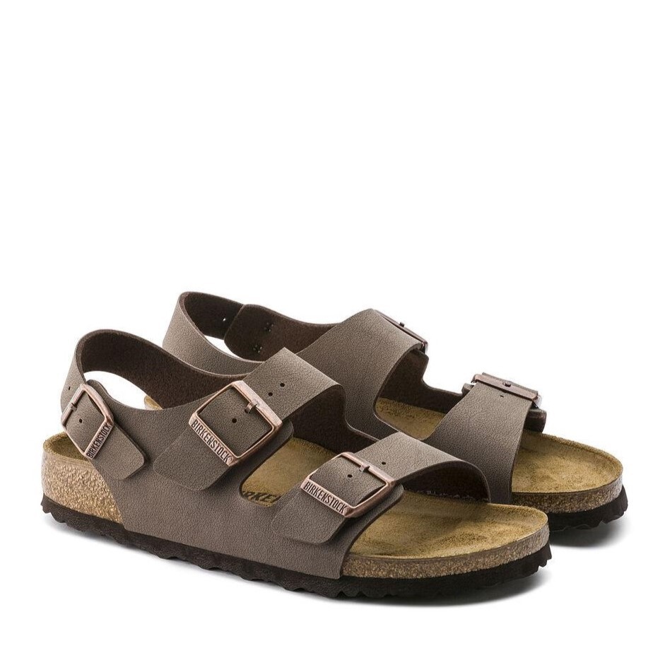 BIRKENSTOCK MILANO MOCHA MOCCA MEDIUM/NARROW WIDTH MEN’S WOMEN’S BROWN SANDALS B