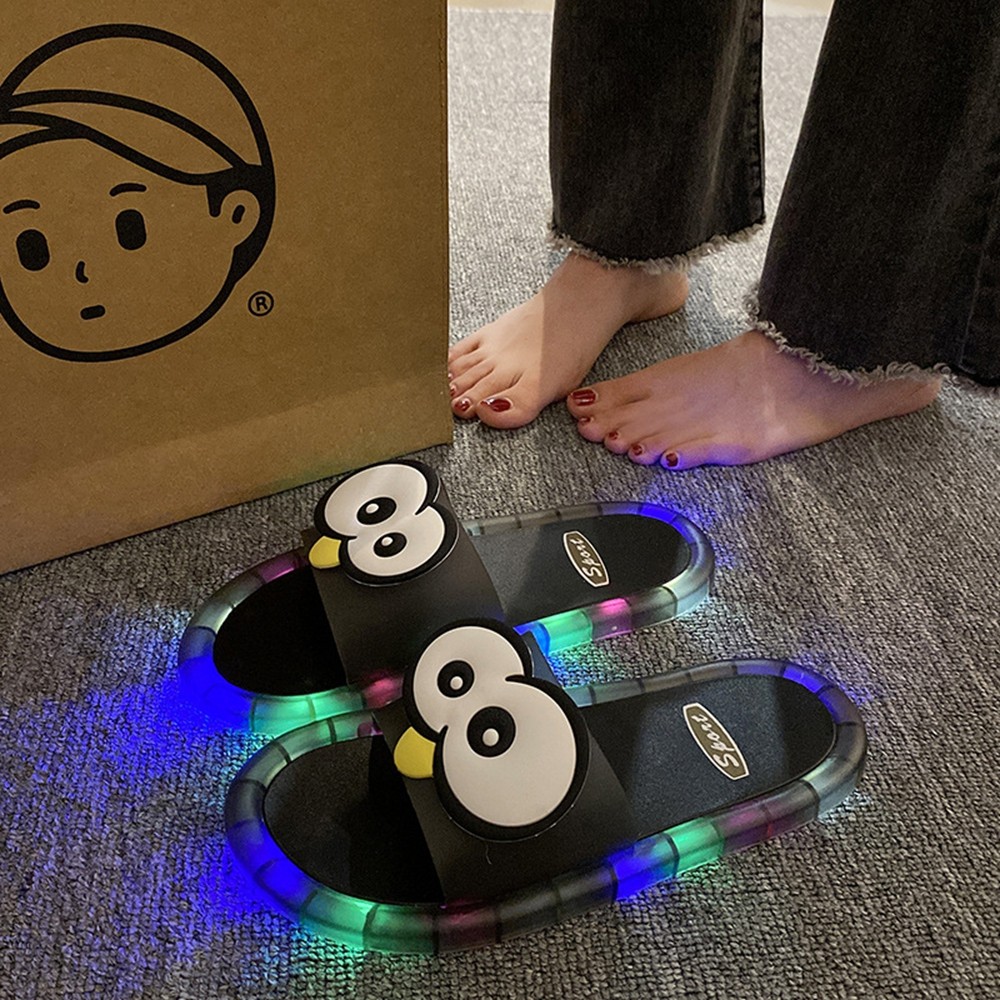 Crystal Glowing Slippers Summer Outdoor Wear Sandals Bright Funny Home Slippers