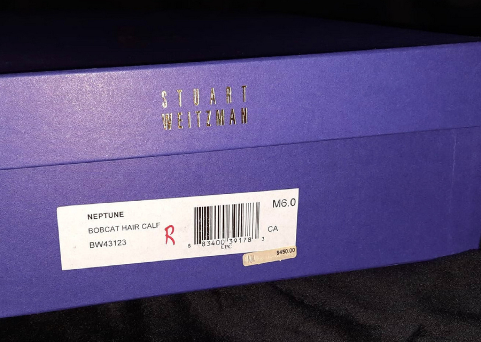 STUART WEITZMAN Wms Size 6M Neptune BOBCAT Calf Hair 3.75 Inch Heel Zip Booties