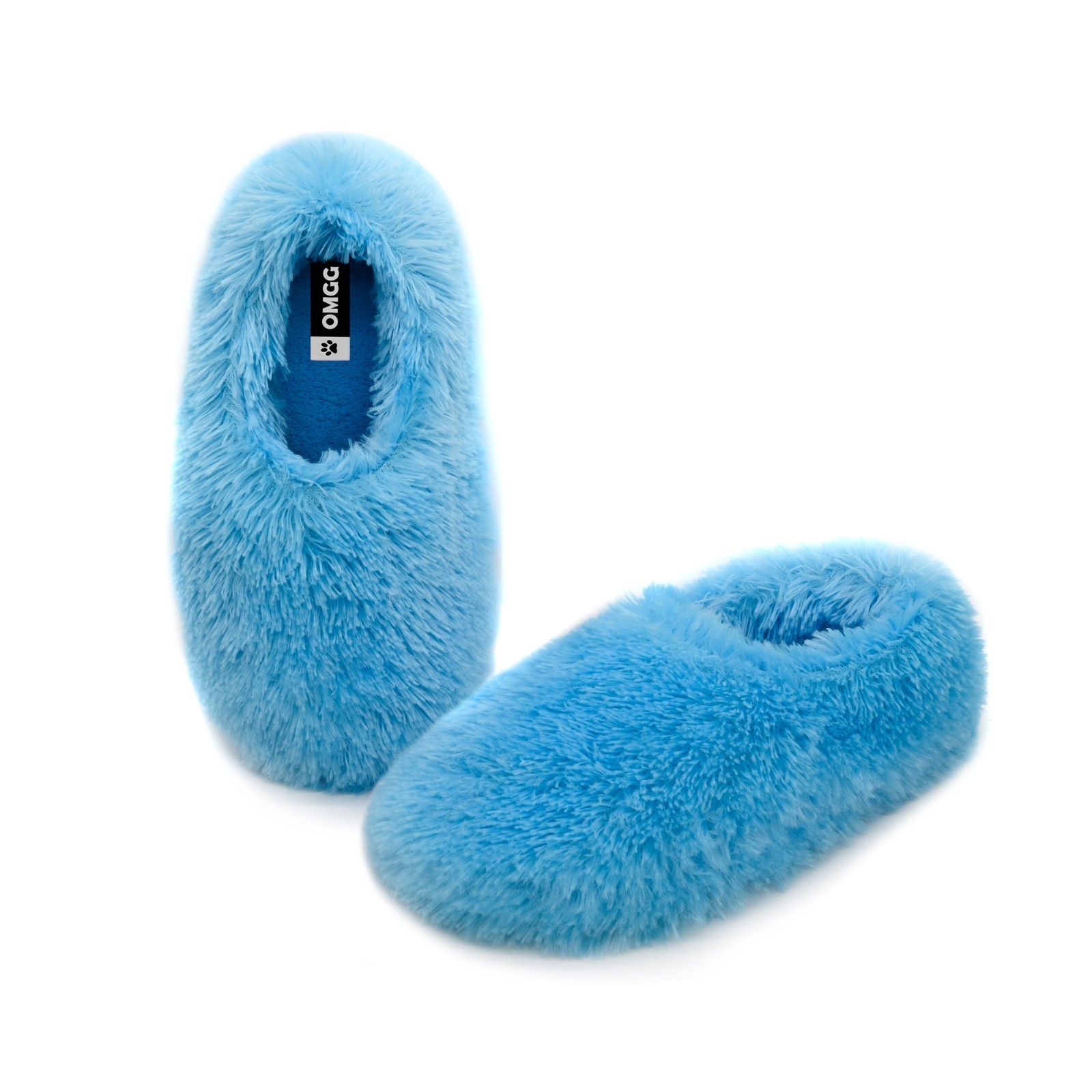 Fuzzy Winter Indoor Slippers for Women, Plush Warm Moccasin Slippers for Lady