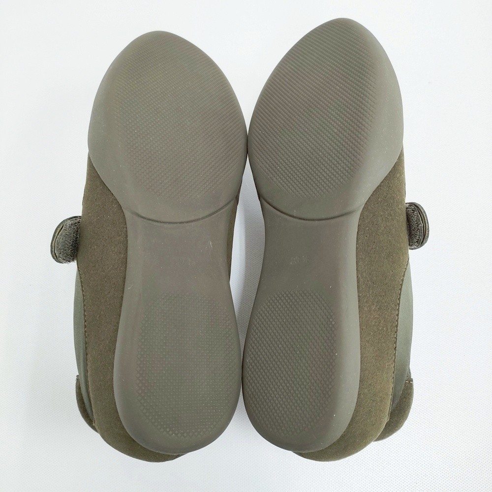 Odette e’ Odile Mary Jane Flat 10 23.5cm Shoes khaki 6-0704G♪