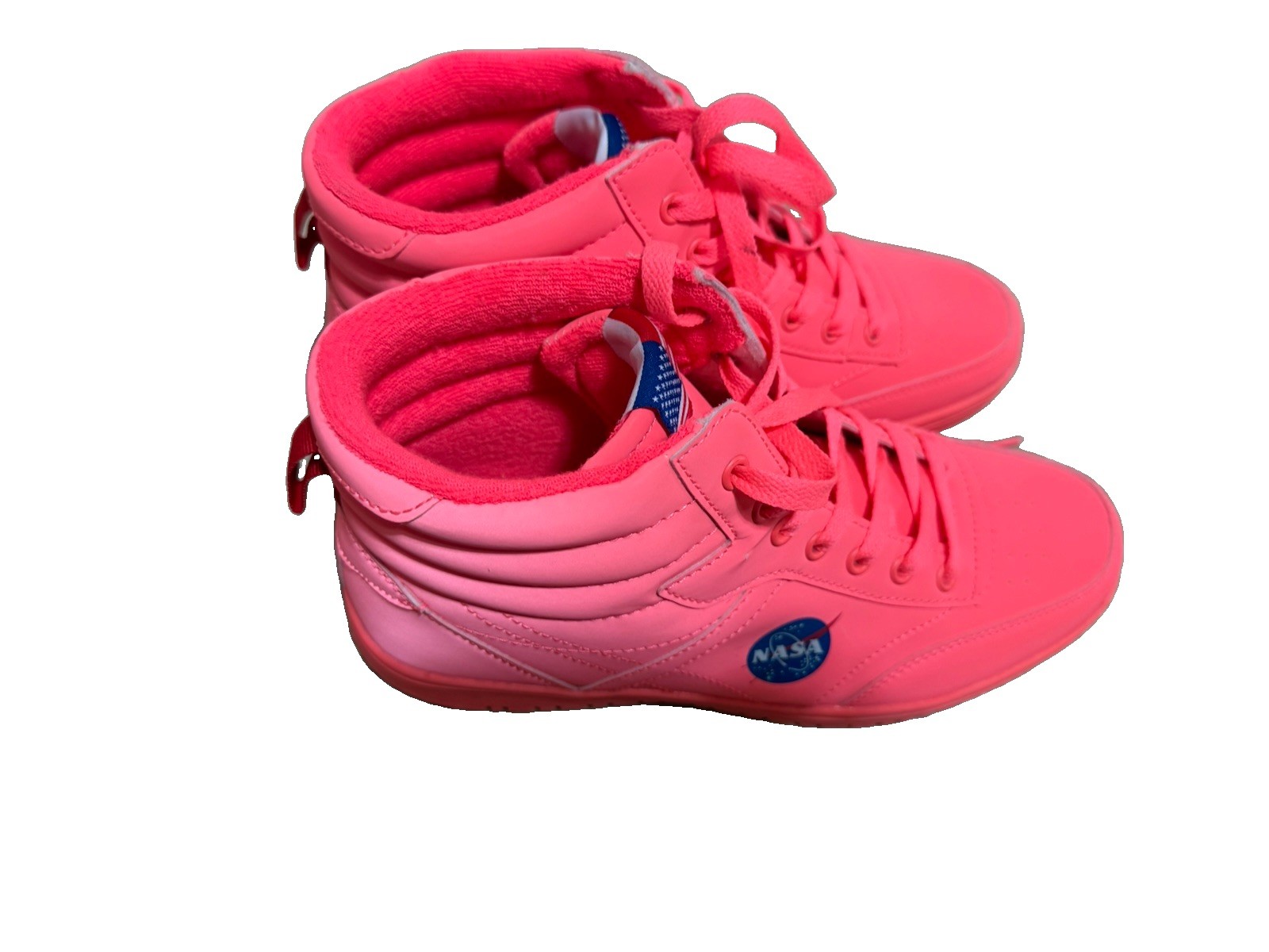 NASA Space Ride Retro Hi-Top Sneakers Neon Pink Women’s Size 9 M Rare NS203295