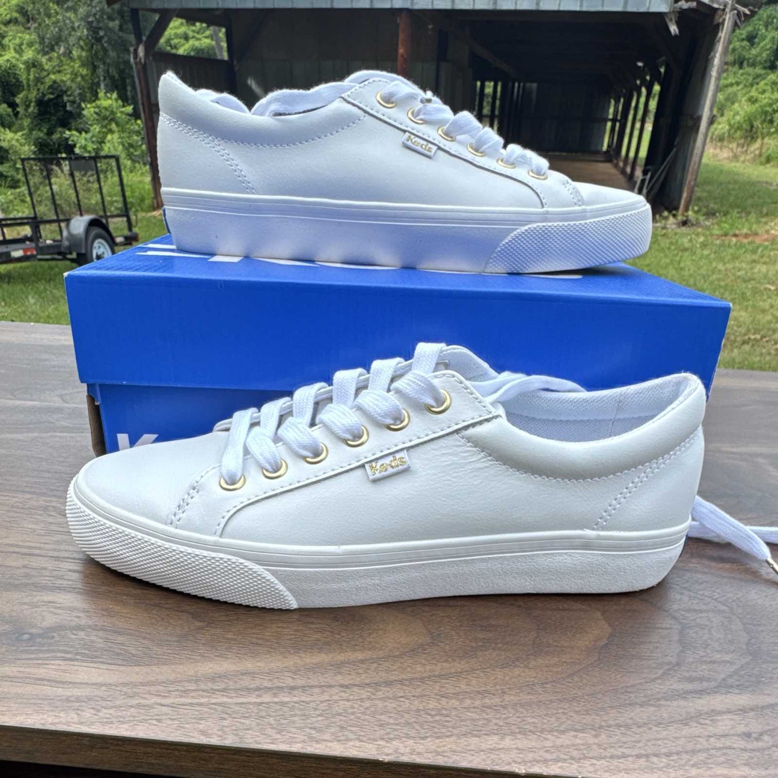 Keds Womens Jump Kick White Fashion Athletic White Size 8