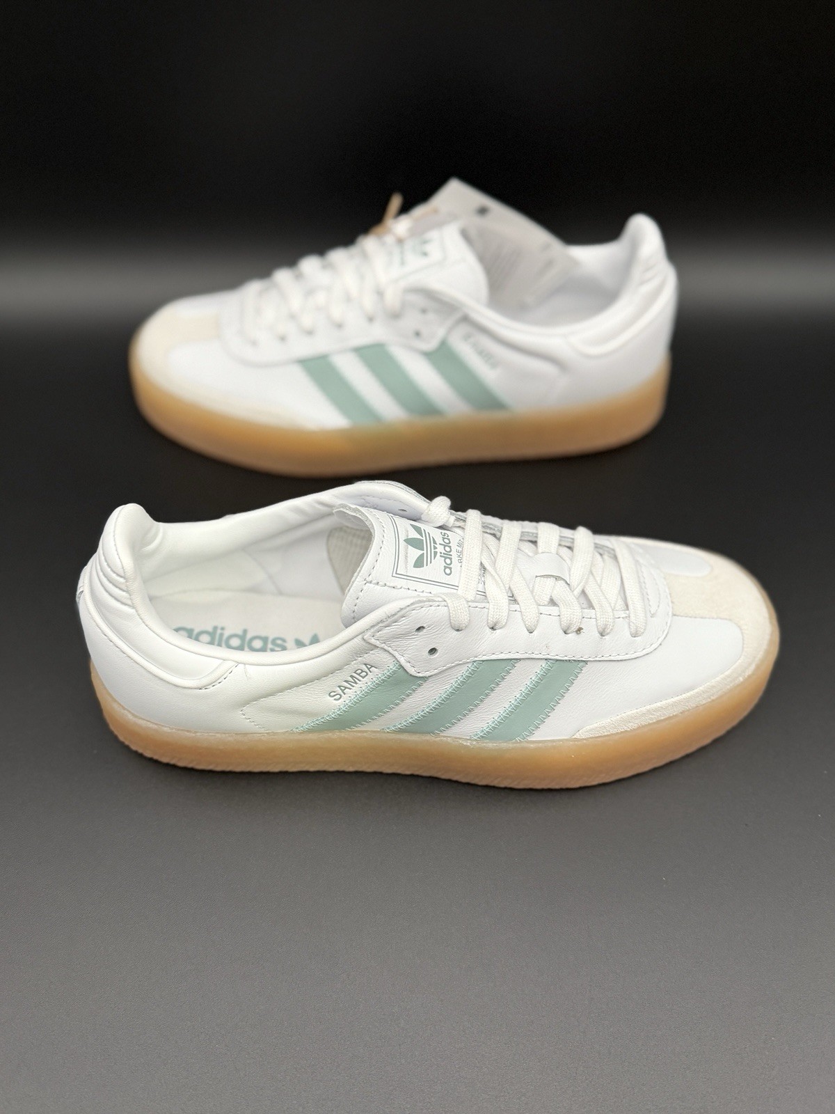 adidas Originals Sambae W White Wonder Blue Gum Women Casual Shoes JP5609