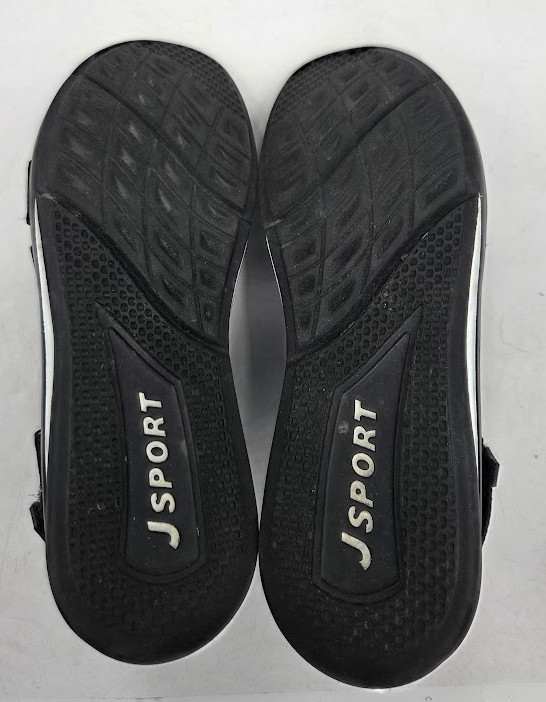 JSport Women’s Sz 8 M Black and Grey Comfort Adjustable Slingback Straps Sandal