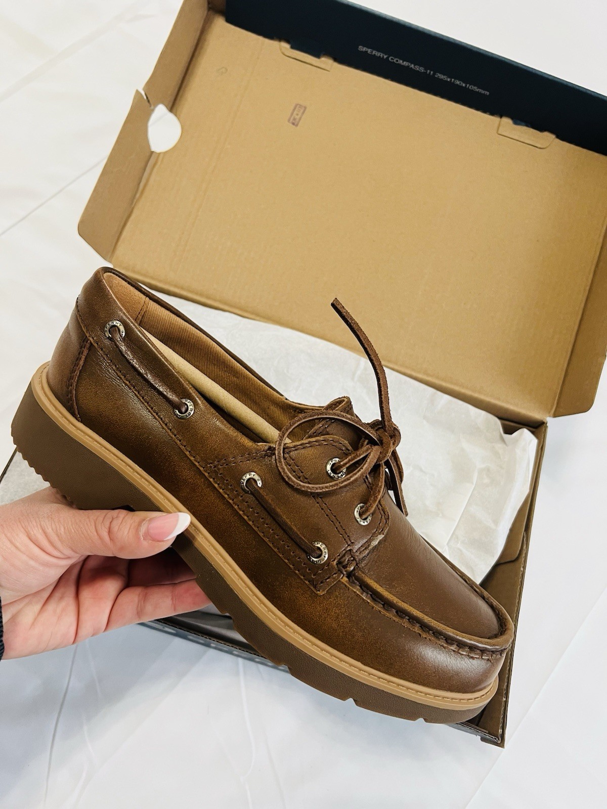 Sperry Chunky Wells Boat Moccasins Flats Preppy School Uniform Casual Shoes Sz 7