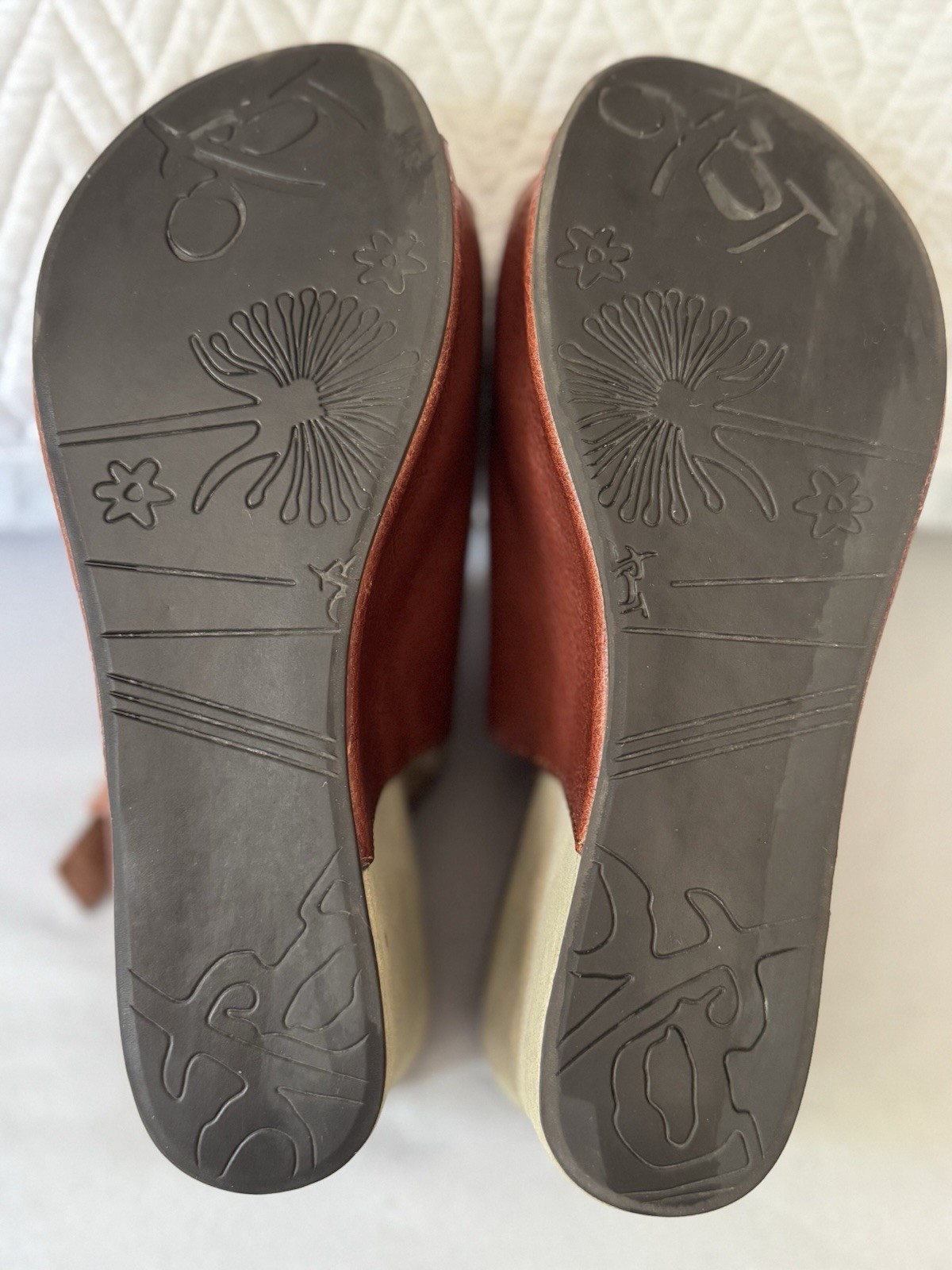 OTBT Jaunt Brown Leather Platform Wedge Sandals Womens Size 10 Box EUC