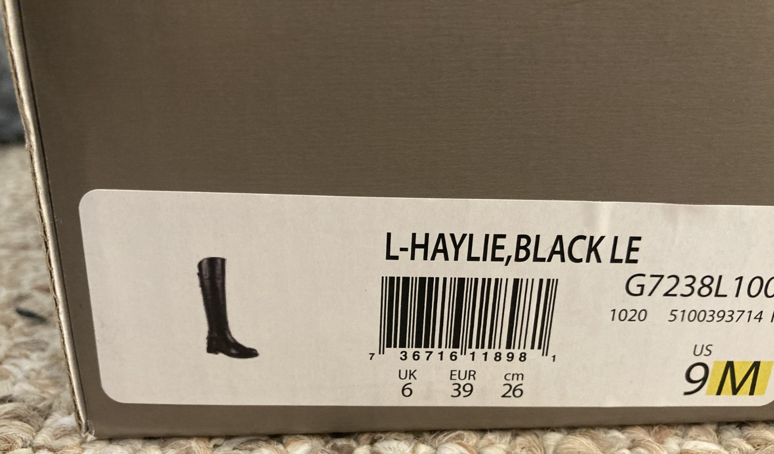 New Franco Sarto L-Haylie Black Leather Knee High Boots Women’s Size 9M