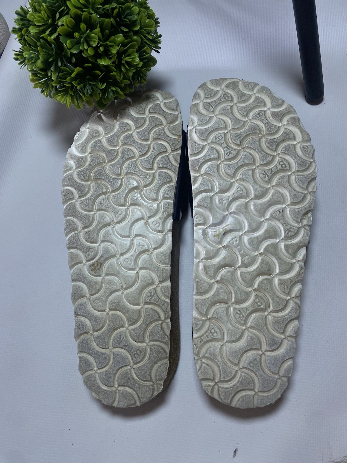 Birkenstock Madrid Blue Patent Leather Slide Sandals EU 37 Made Germany