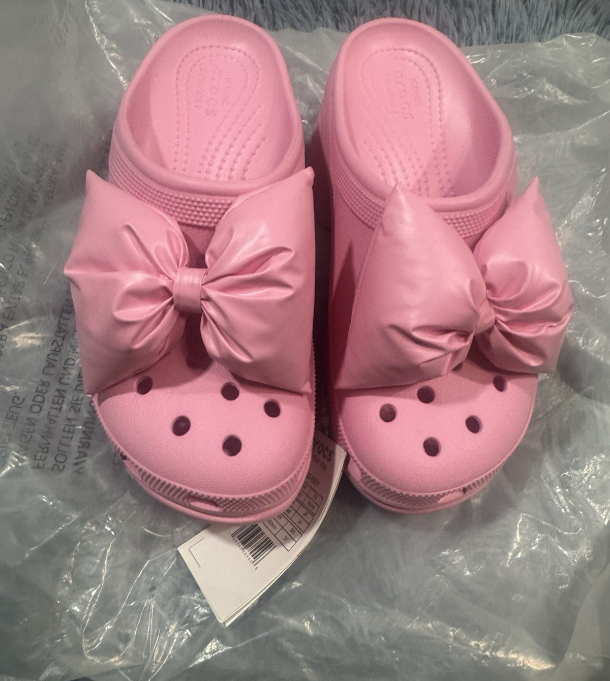 NWT CROCS Siren Bow Clogs In Pink Size 8