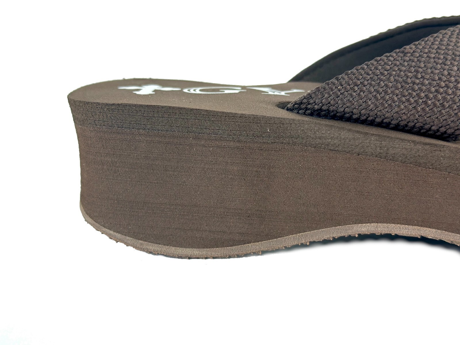 Gypsy Soule Platform Wedge Flip Flops, 2in Comfort Heel Thong Sandals, Brown New