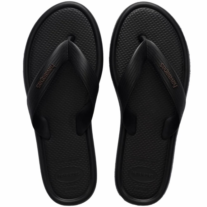 Havaianas Puffed Up Black Flip Flop Women sizes 35/36-41/42