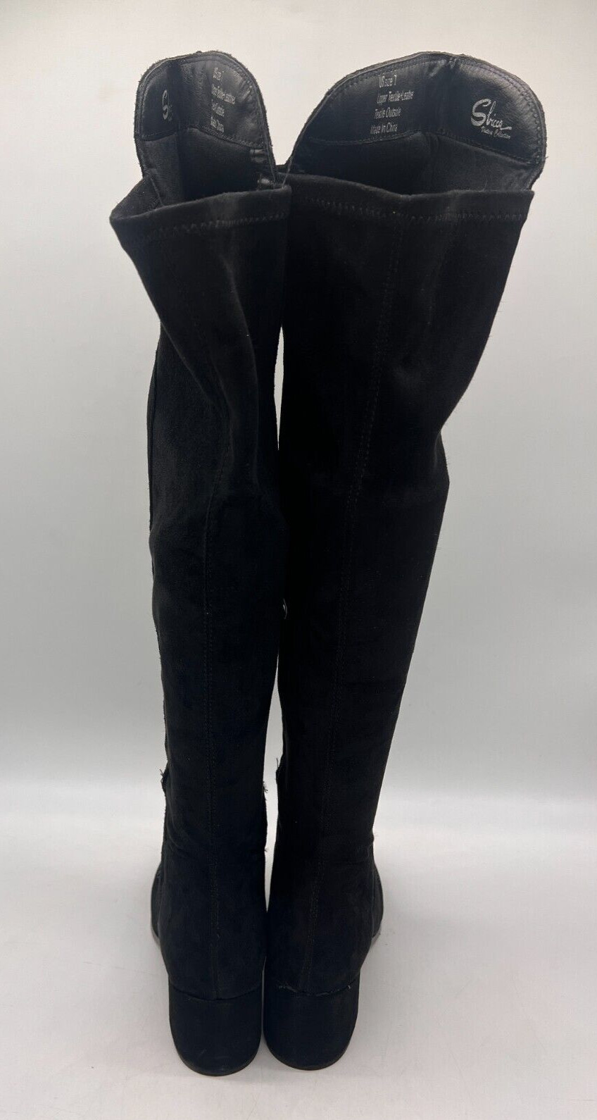 Sbicca Chenoa Black Over The Knee Boots Size 7 Embroidery Textile & Leather