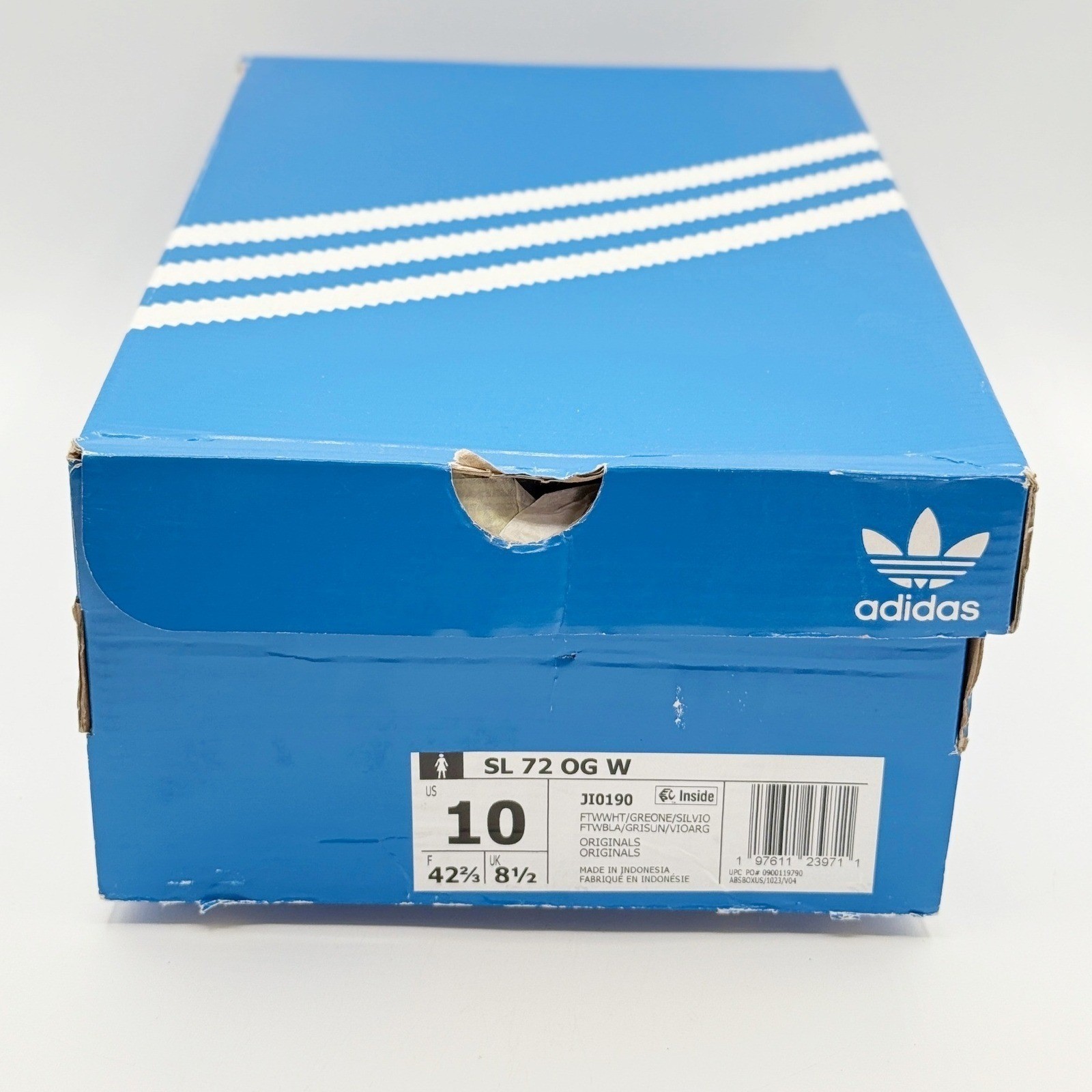 Adidas SL 72 OG W Sneakers Size 10 Womens White/Green/Silver JI0190 NEW