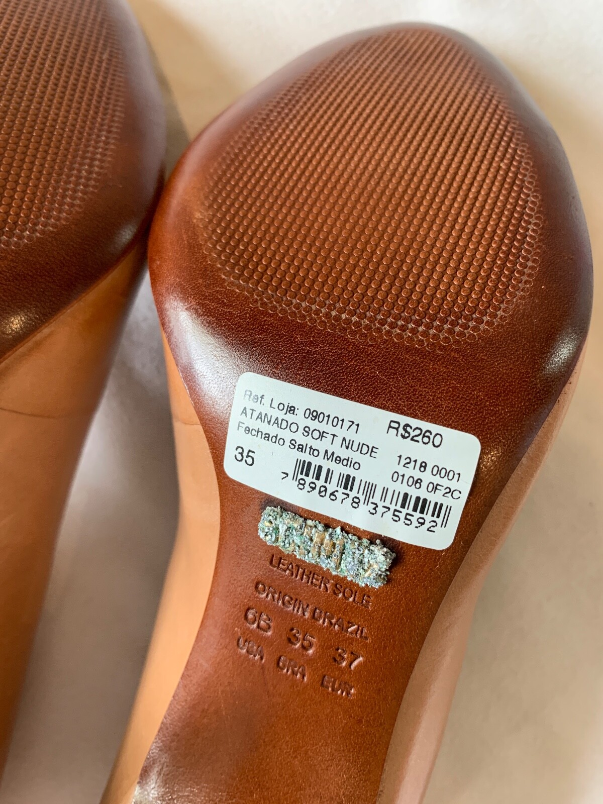 SCHUTZ Nude Leather Heels *NEW* EU 37 AU 6.5 Classic Pumps RRP $260