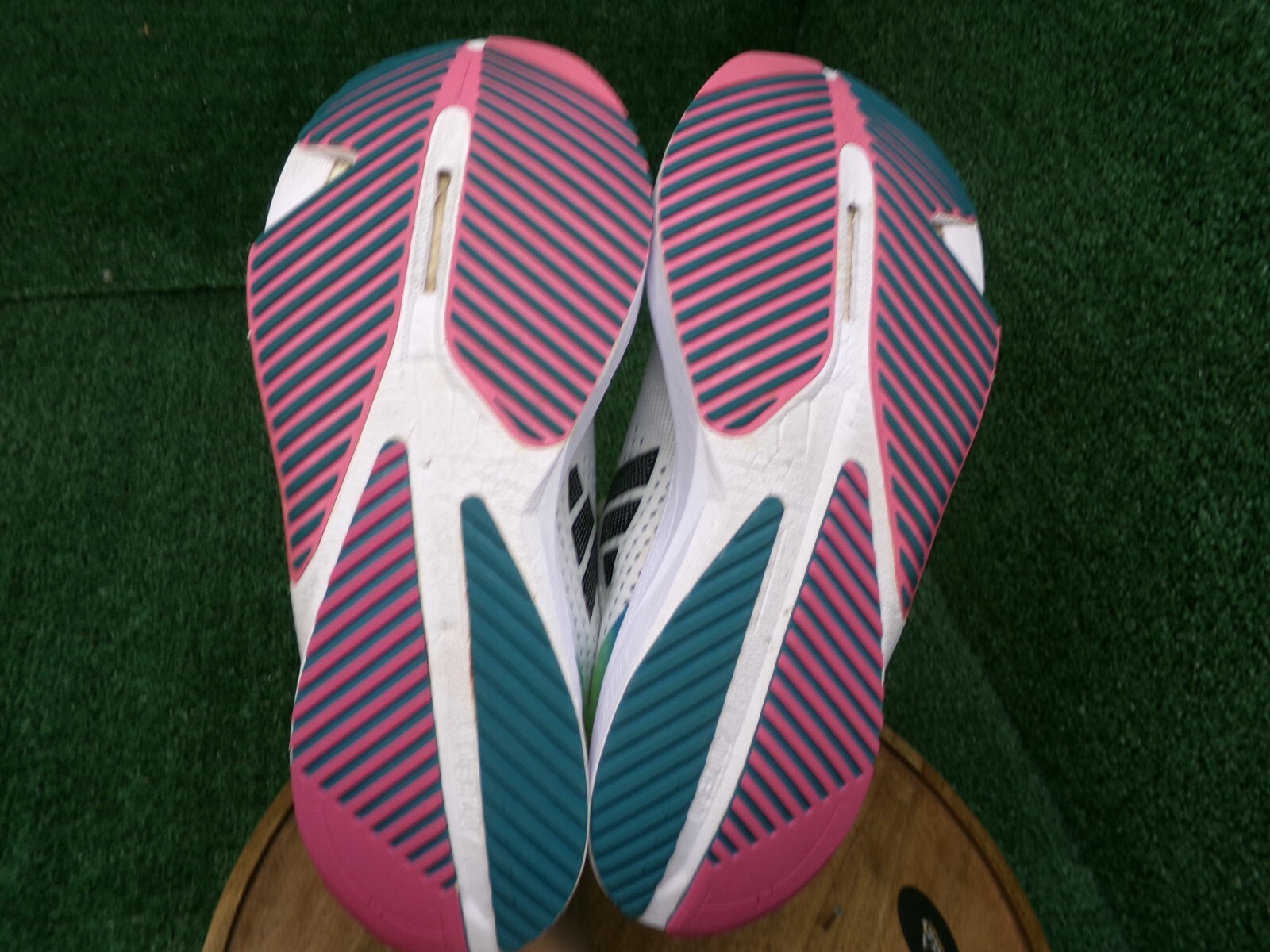 adidas Women Adizero SL W White Black Arctic Fusion Green Shoes Size 10 HQ7232